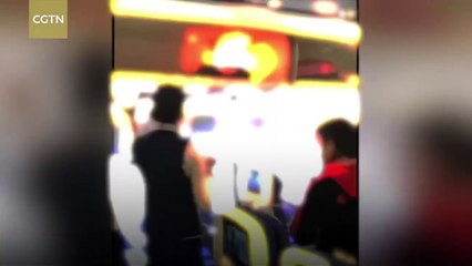 Cabin baggage catches fire during boarding