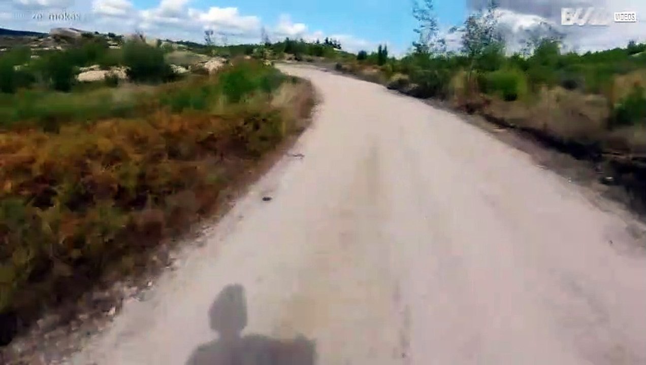 Drone crashes into tree while filming dirt bike ride