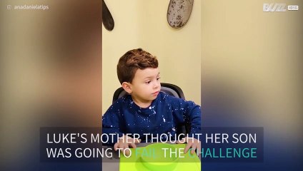 Boy passes 'Don't Eat It Challenge' with distinction