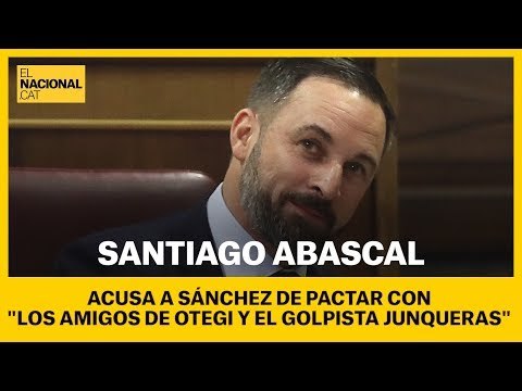 Abascal acusa a Sánchez de pactar con los amigos de Otegi y el golpista Junqueras
