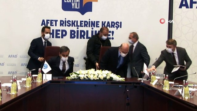 Bakan Soylu, Memur–İşçi sendika ve Konfederasyonları ile Afad Eğitim İşbirliği protokol imza törenine katıldı