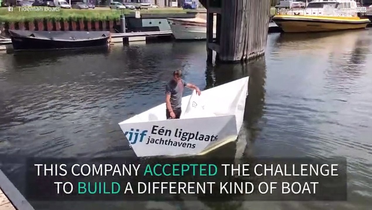 Company challenged to create giant "paper boat"!