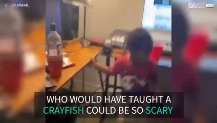 Mon pranks son and nephew with crayfish