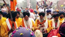 Nagar Kirtan procession going towards Sis Ganj Gurudwara on Gurpurab