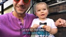 Un père essaie d'apprendre à son adorable bébé comment parler