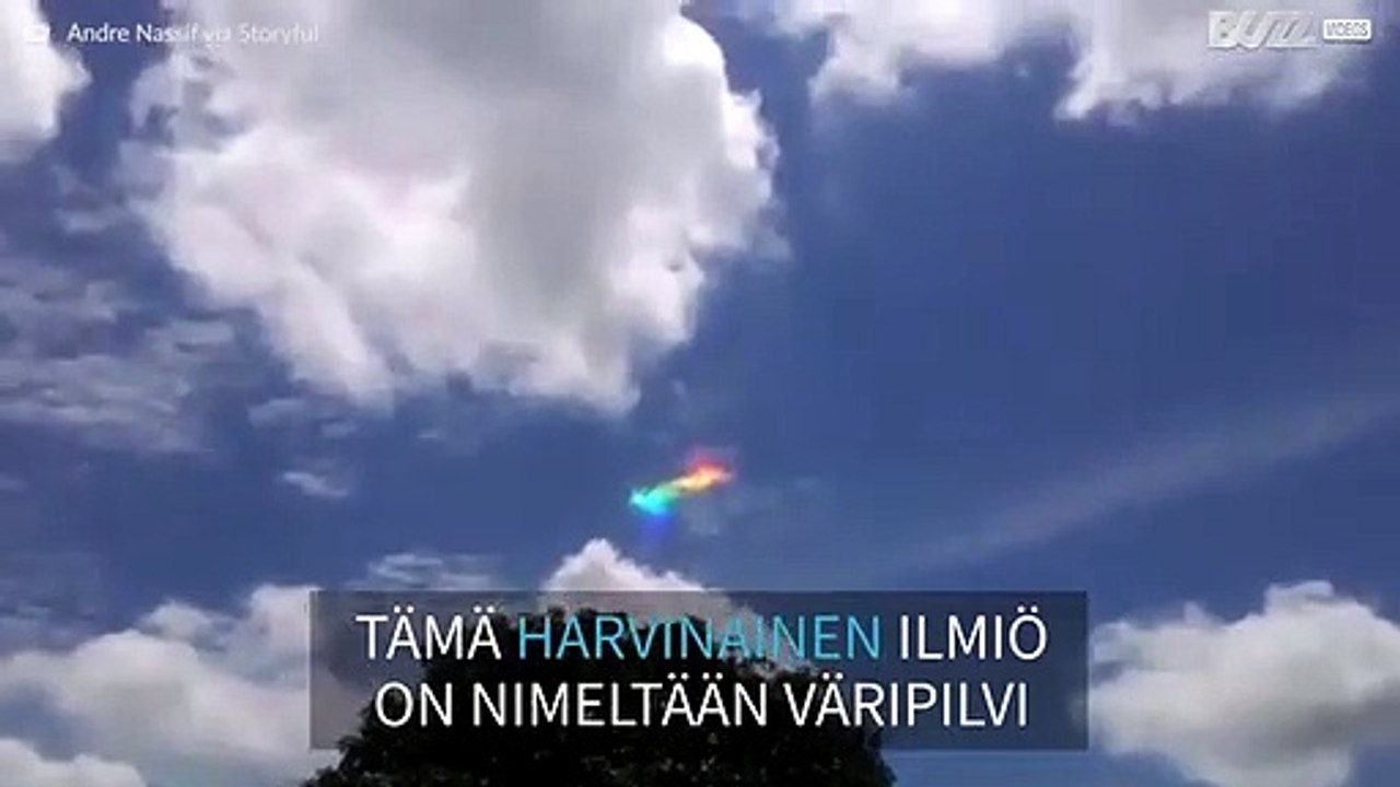 Harvinainen sateenkaaripilvi bongattiin Brasilian taivaalla