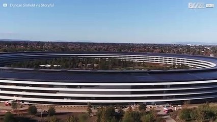 Images aériennes du nouveau siège d'Apple en Californie