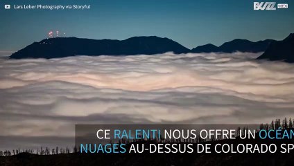 Ce ralenti nous offre une mer de nuages sur Colorado Springs