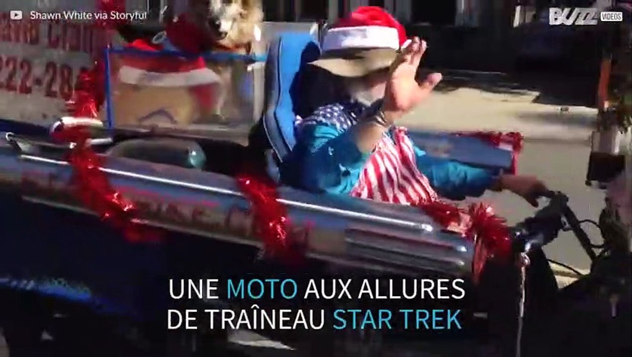 Le père Noël arrive en Californie... à moto!