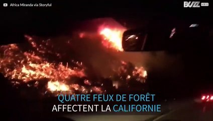 Des images impressionnantes d'un des 4 feux affectant la Californie