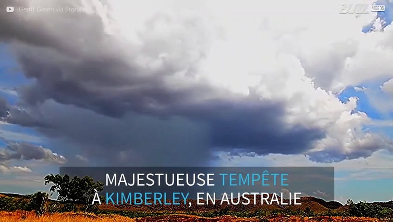 Sublime tempête australienne en accéléré