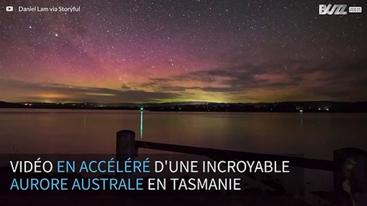 Vidéo d'une incroyable aurore australe en Tasmanie