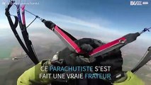 Il perd le contrôle de son parachute en plein vol