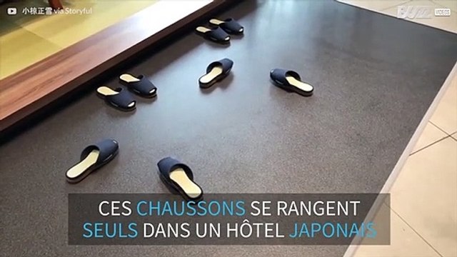 Nissan invente des pantoufles qui se rangent toutes seules!