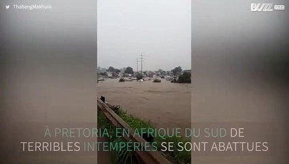 De terrifiantes inondations filmées à Pretoria, en Afrique du Sud