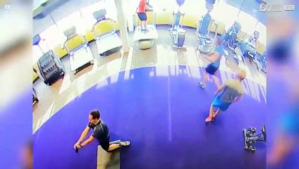 Son ballon d'exercice est avalé par un tapis de course!