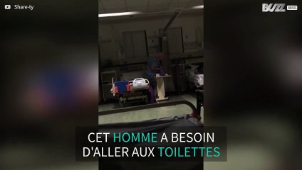 Un patient âgé frappe son voisin d'hôpital avec sa canne!