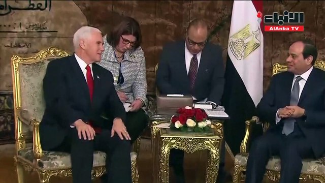 السيسي لنائب #ترامبندعم إقامة دولة فلسطينية عاصمتها القدس الشرقية