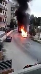 تصرف غريب لعناصر الدفاع المدني في لبنان