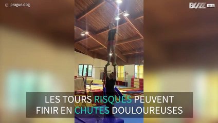 Des acrobates ne réussissent pas leur nouveau tour