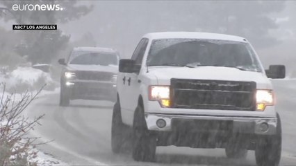 شاهد: أمطار وثلوج في كاليفورنيا في نهاية فصل شتاء كان جافا