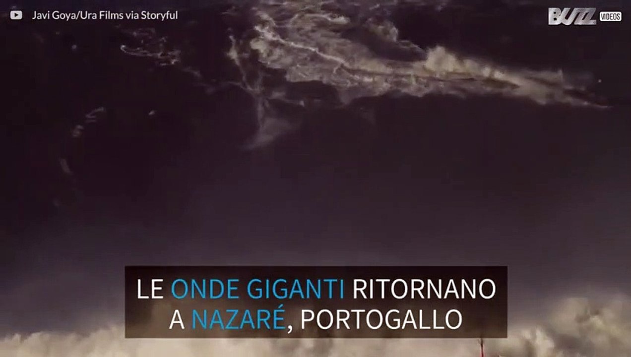 Sebastian Steudtner cavalca le onde giganti di Nazaré