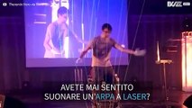 La musica di Tetris suonata con un'arpa laser!