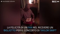 La felicità di ricevere i biglietti per il concerto di Taylor Swift