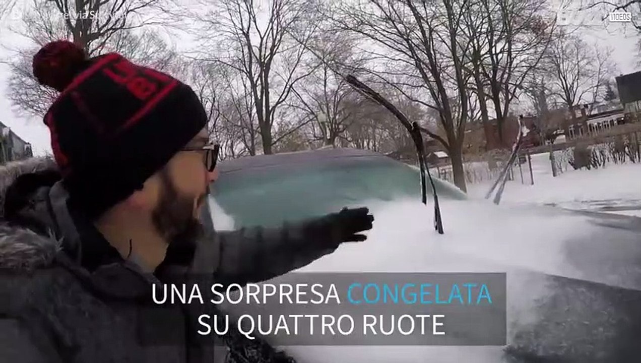 Quando esci di casa e l'auto è congelata...