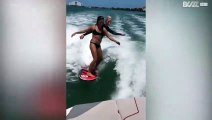 Attenzione a non scivolare quando si fa wakeboard!