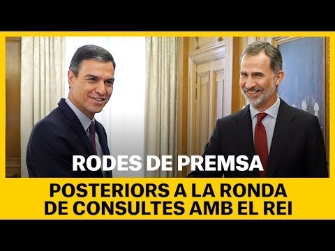 EN DIRECTE - Rodes de premsa posteriors a la ronda de consultes amb el Rei