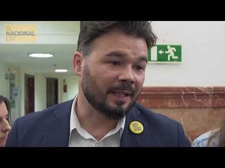 Rufián critica que no s'intenti canalitzar la voluntat del 80% dels catalans
