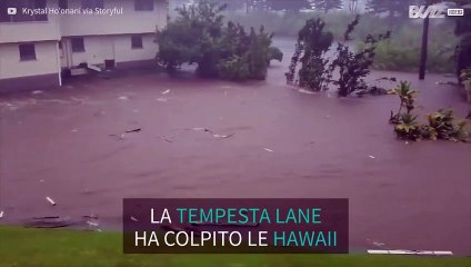 Tempesta Lane provoca inondazioni alle Hawaii