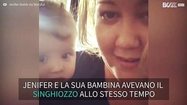 Mamma e figlia hanno il singhiozzo allo stesso tempo