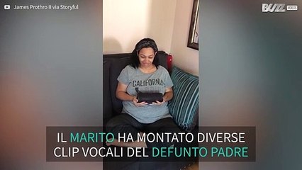 Scopre il sesso del bebè grazie alla voce del defunto padre