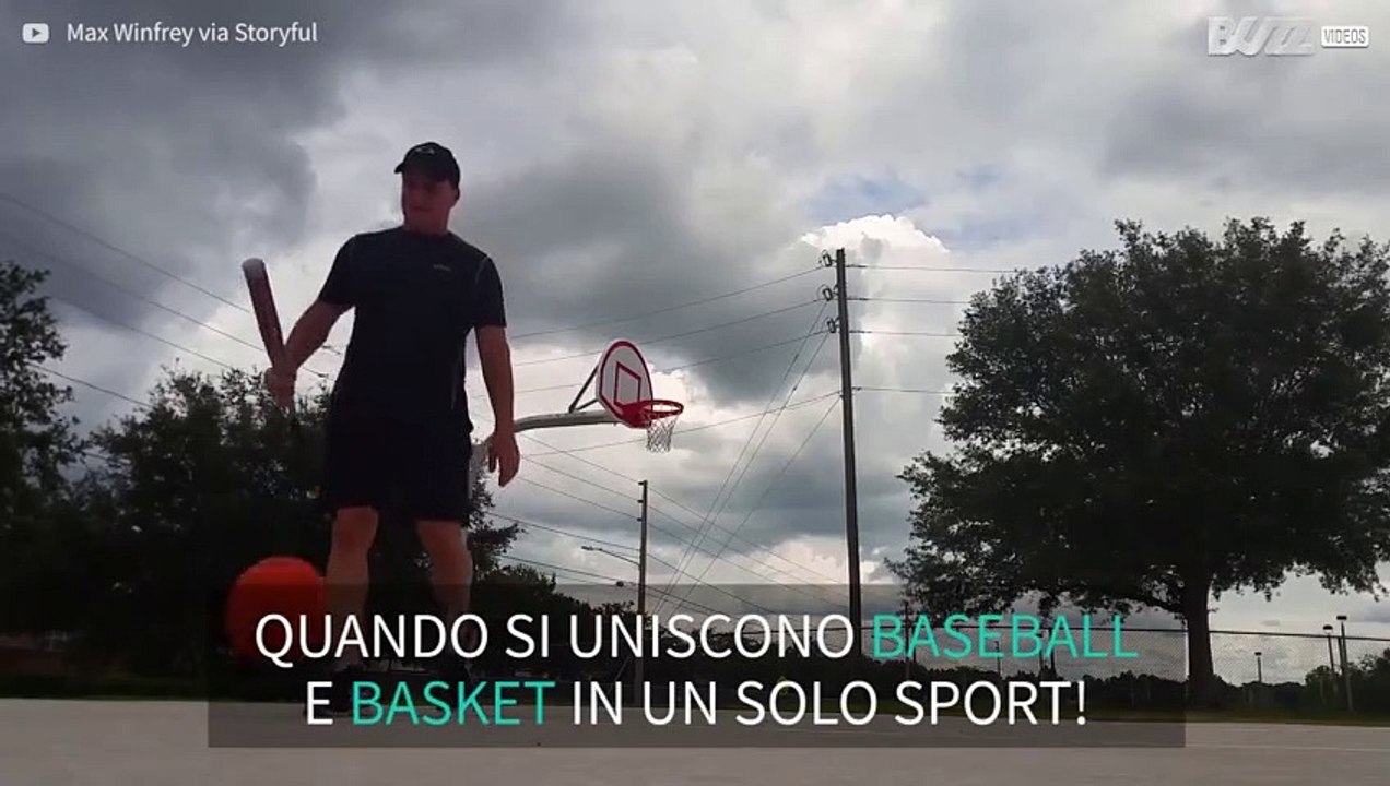 Fa canestro con una mazza sa baseball