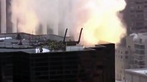 حريق في برج ترامب بنيورك - برج الرئيس الامريكي ترامب يحترق