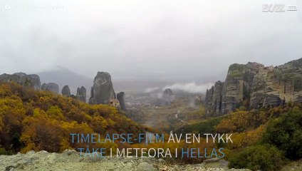 Mystisk tåke i greske fjell