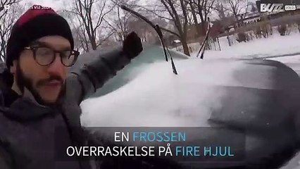 Når du går ut og bilen er frossen...