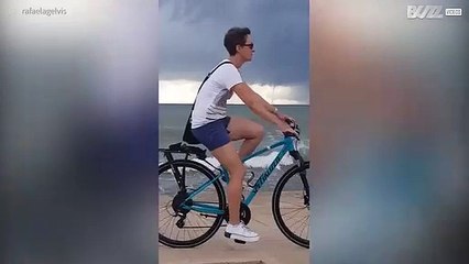 Stormen Dana melder sin ankomst i Palma de Mallorca med to skypumper