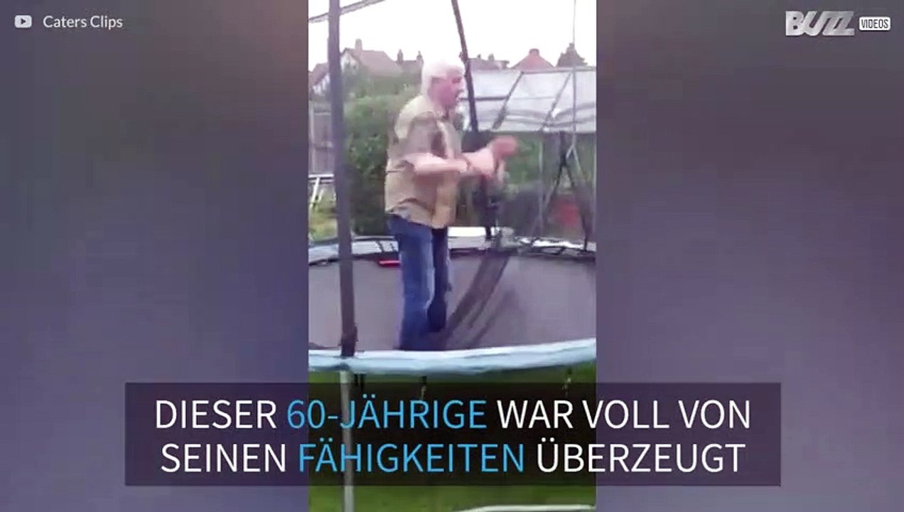 Dieser Trampolinsprung ging voll daneben!
