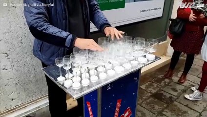 Harry Potters musik spelad på vinglas