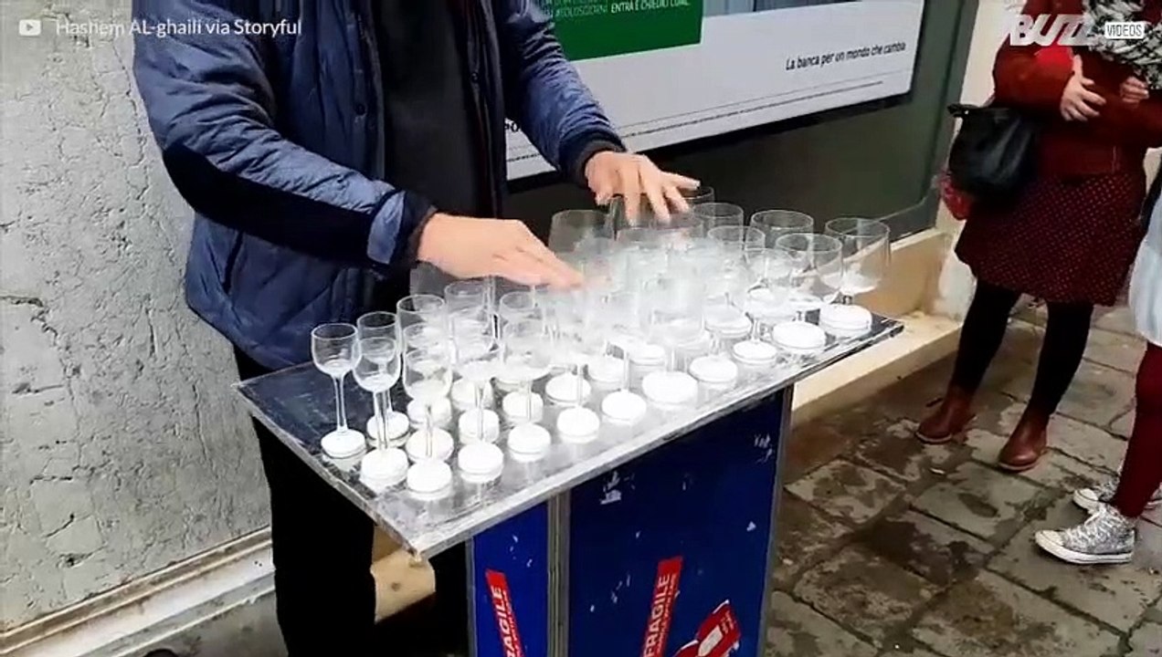 Harry Potters musik spelad på vinglas