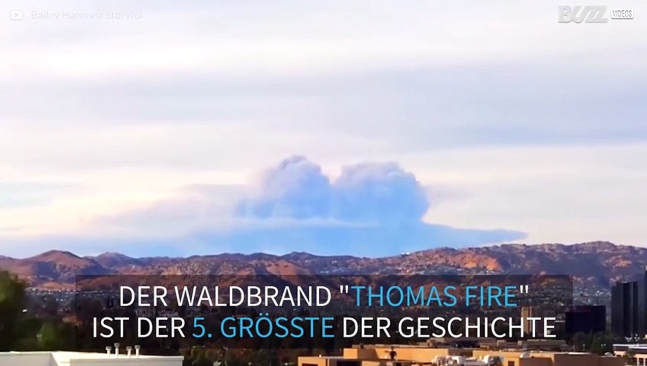 Zeitraffer zeigt riesige Rauchwolke in Kalifornien