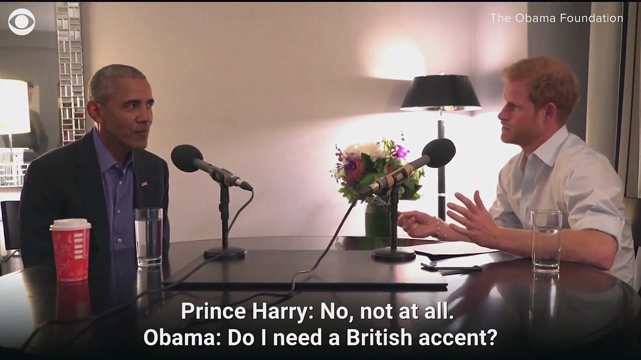 Obama jokes with Prince Harry before BBC interview
