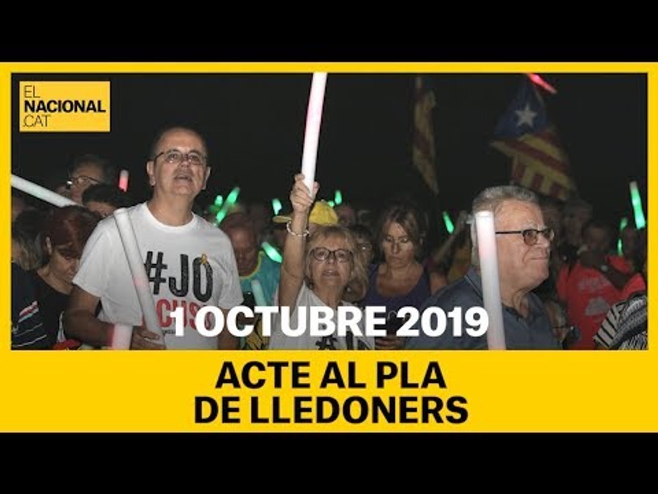 Acte al pla de Lledoners en commemoració als fets de l'1-O