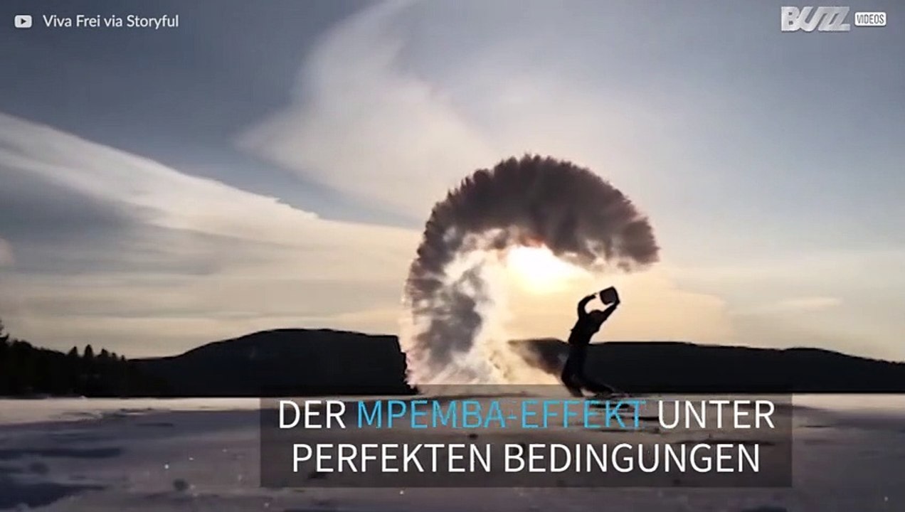 Der Mpemba-Effekt bei Sonnenuntergang