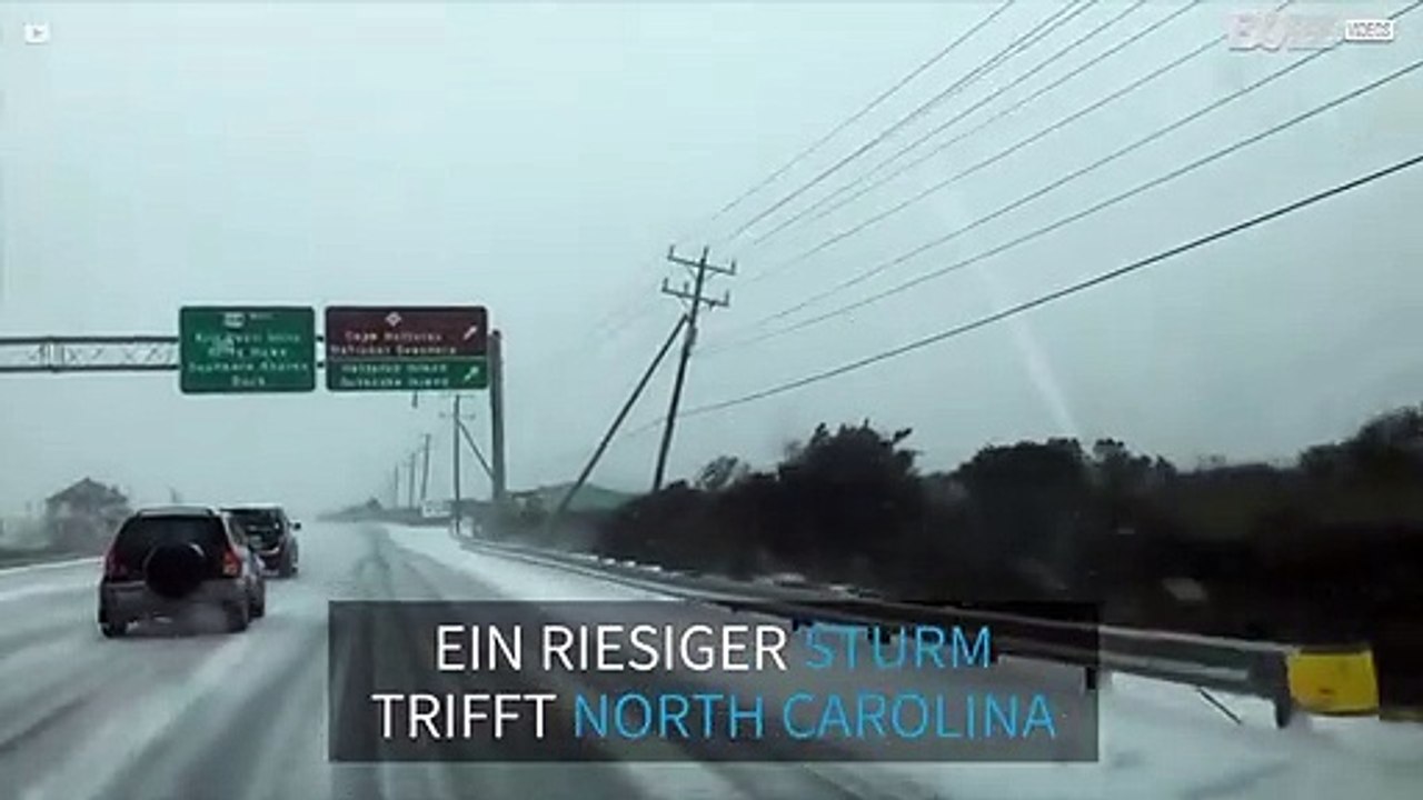 Unglaublicher Schneesturm fegt über North Carolina hinweg