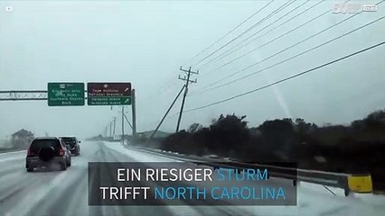 Unglaublicher Schneesturm fegt über North Carolina hinweg