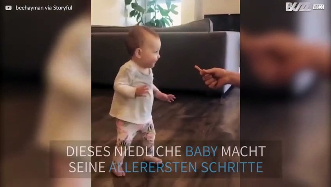 Wie motiviert man ein Baby zum Laufen? Man hält ihm eine Pommes vor die Nase!